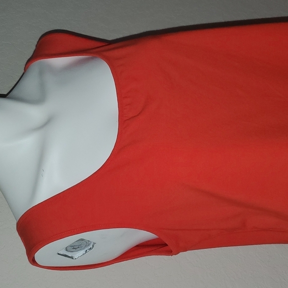 VTG Chico's sz 2 (L/12) sleeveless darker orange top - Picture 3 of 7